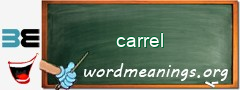 WordMeaning blackboard for carrel